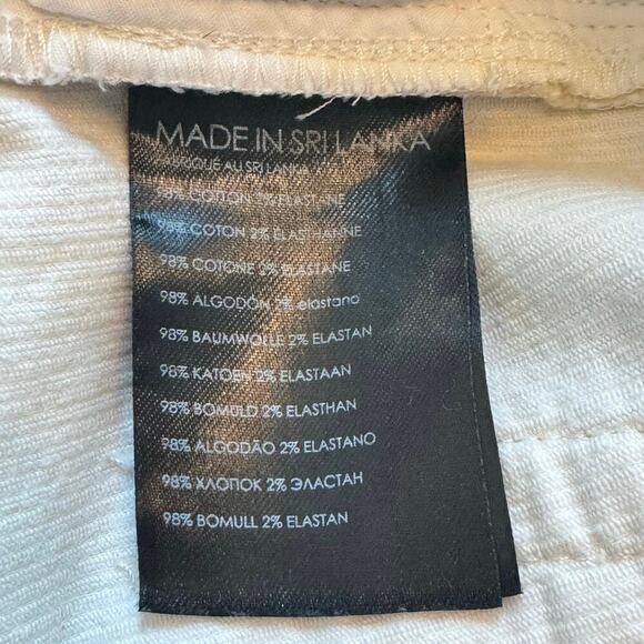 New CLUB MONACO High Rise Skinny Ankle Corduroy Jeans in Cream Women's Sz 28 - Picture 12 of 13